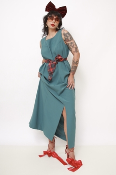 Conjunto VESTIDO + BLAZER verde chic na internet