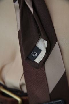 Gravata DIOR CGC listras marrom - loja online