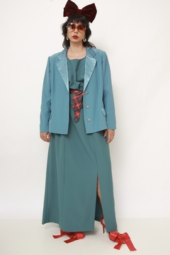 Imagem do Conjunto VESTIDO + BLAZER verde chic