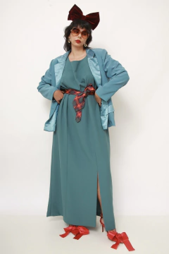 Conjunto VESTIDO + BLAZER verde chic - comprar online