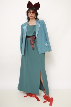 Conjunto VESTIDO + BLAZER verde chic - Capichó Brechó