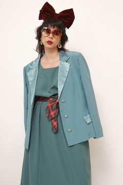 Conjunto VESTIDO + BLAZER verde chic - loja online