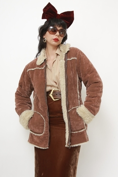 Casaco estilo Penny marrom forro pelucia - comprar online