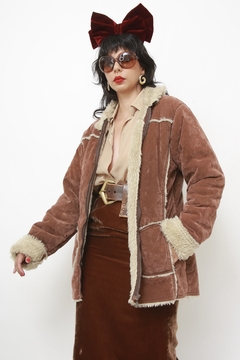 Casaco estilo Penny marrom forro pelucia - comprar online