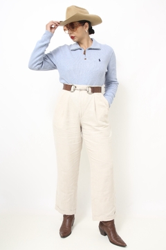 Calça classica 100% linho
