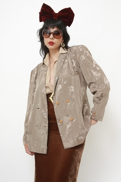 Imagem do Blazer acetinado castor flores