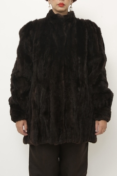 Casaco 100% pele marrom vintage - comprar online