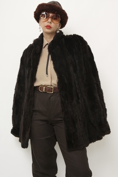 Casaco 100% pele marrom vintage - comprar online