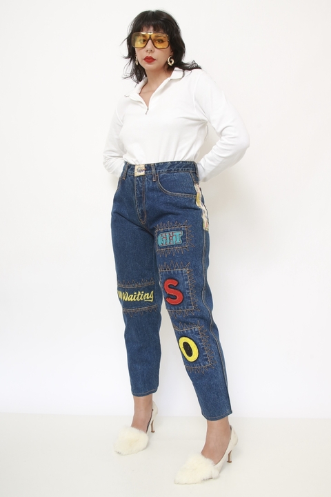 Calça jeans letras SARSINO