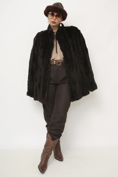 Casaco 100% pele marrom vintage - comprar online