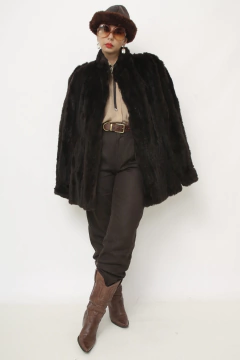 Casaco 100% pele marrom vintage - comprar online