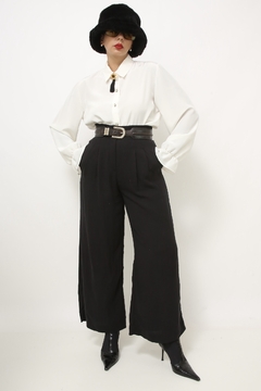 Calça preta pantalona Zara - Capichó Brechó