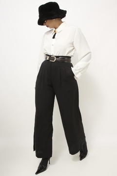 Calça preta pantalona Zara - comprar online