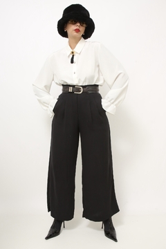 Calça preta pantalona Zara