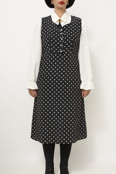 Vestido preto midi flores bca