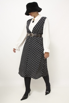 Imagem do Vestido preto midi flores bca