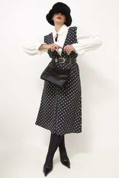 Vestido preto midi flores bca - loja online