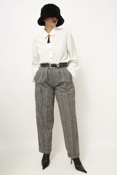 Calça xadrez 100% lã - loja online