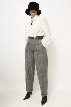Calça xadrez 100% lã - comprar online