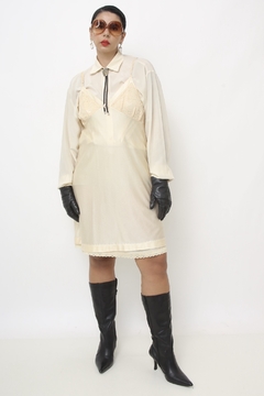 Camisola trasnparencia renda classica creme na internet