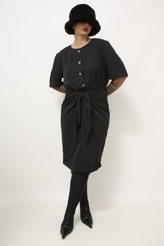 Vestdo preto LESLIE FAY amarração - comprar online