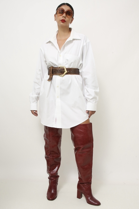 Camisa branca classica maxi