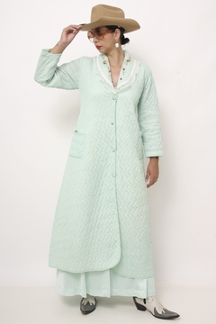 Imagem do Robe de matelasse verde agua bordado