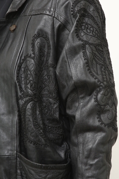 Blazer 100% couro bordado western na internet