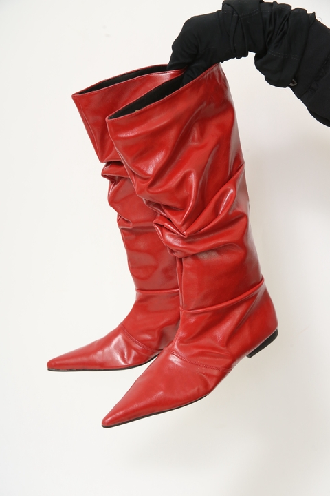 Bota vermelha vinil VIA LOURENZO 38