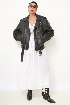 Jaqueta couro biker classica preta - comprar online