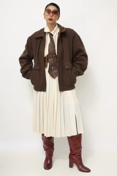 Imagem do Jaqueta lã xadrez vintage forro vermelho