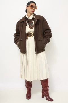 Imagem do Jaqueta lã xadrez vintage forro vermelho