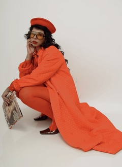 Robe matelasse vermelho renda maravilhoso longo na internet