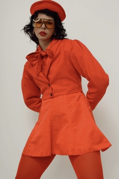 Blazer vermelho cropped vintage