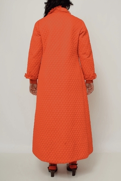 Robe matelasse vermelho renda maravilhoso longo na internet