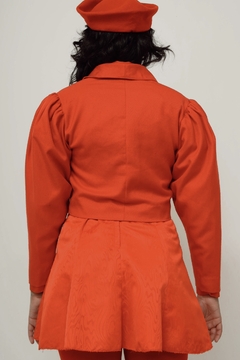 Blazer vermelho cropped vintage - loja online