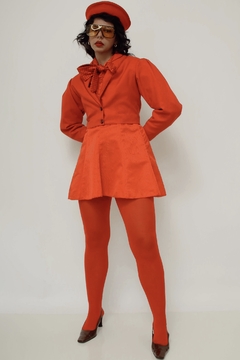 Blazer vermelho cropped vintage - comprar online