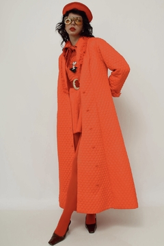 Robe matelasse vermelho renda maravilhoso longo - comprar online