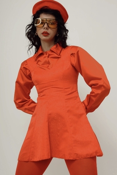 Imagem do Vestido vermelho barra renda curto natal