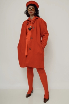 Casaco vermelho feltro vintage - loja online