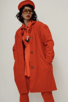 Casaco vermelho feltro vintage na internet