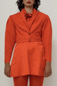Blazer vermelho cropped vintage