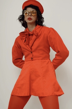 Blazer vermelho cropped vintage na internet