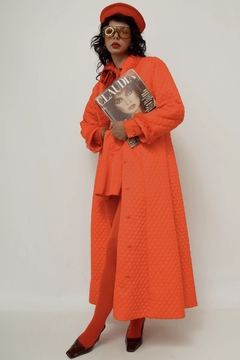 Robe matelasse vermelho renda maravilhoso longo - Capichó Brechó