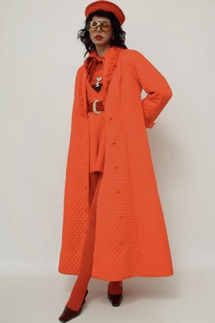 Robe matelasse vermelho renda maravilhoso longo