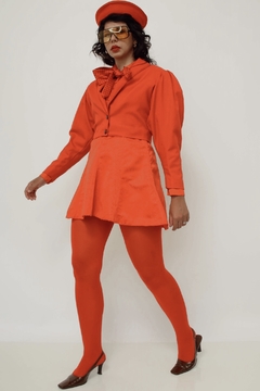 Vestido vermelho barra renda curto natal - Capichó Brechó
