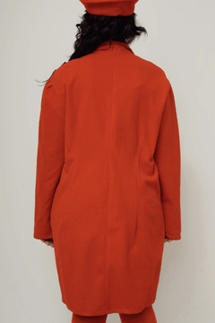 Casaco vermelho feltro vintage - Capichó Brechó