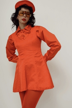 Vestido vermelho barra renda curto natal