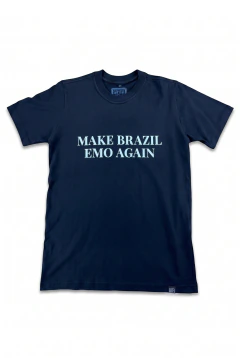 Camiseta Estampada Make Brazil Emo Again 100% Algodão SANTA HELL