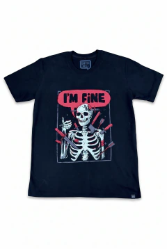 Camiseta Estampada I'm Fine 100% Algodão SANTA HELL